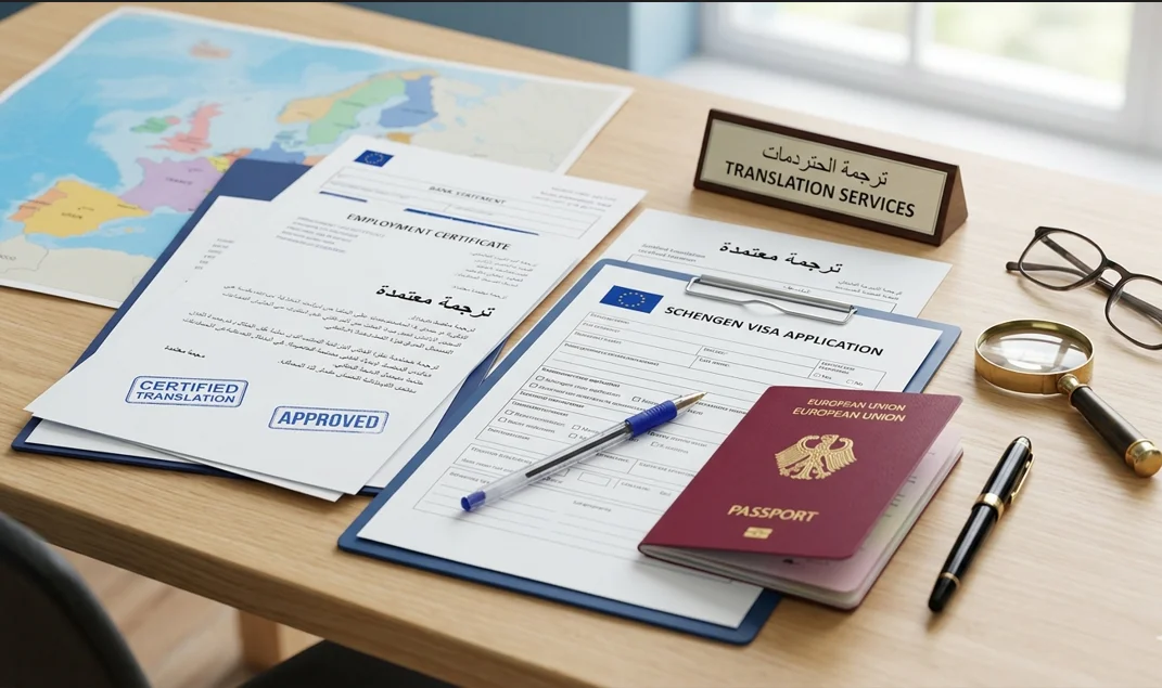 ترجمة تأشيرة شنغن الأوراق المطلوبة
