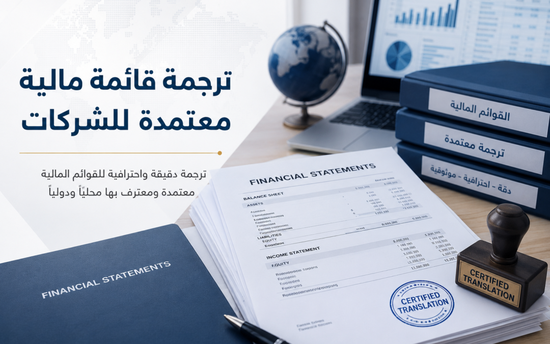ترجمة قائمة مالية معتمدة للشركات