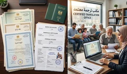 ترجمة أوراق الهجرة