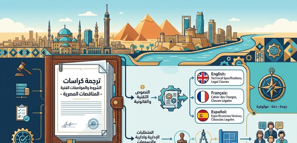 ترجمة كراسات الشروط والمواصفات الفنية للمناقصات بمصر