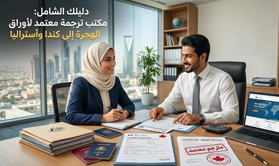 افضل مكتب ترجمة أوراق الهجرة لكندا وأستراليا