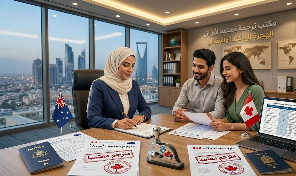 ترجمة أوراق الهجرة لكندا وأستراليا