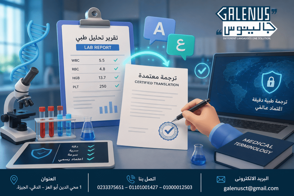 أفضل مكتب ترجمة تحاليل طبية متعمد في الدقي